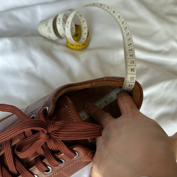 Allen Edmonds Brown Porter City Derby Lace-up Sneaker Size 8.5 Genuine Leather - Picture 15 of 17